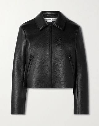 ACNE Studios + Libo Textured-Leather Jacket