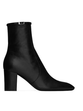 Saint Laurent + Betty Booties in Smooth Leather