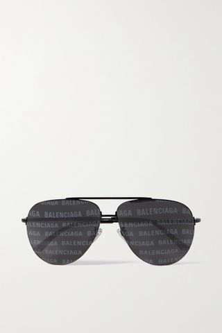 Balenciaga + Aviator-Style Metal Sunglasses