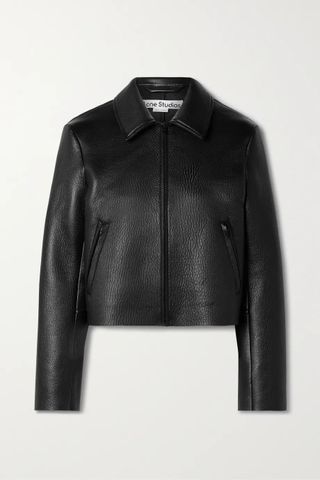 Acne Studios + Libo Textured-Leather Jacket