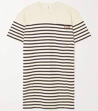 Victoria, Victoria Beckham + Striped Cotton Mini Dress