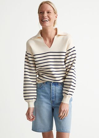 
Other Stories + Relaxed Breton Stripe Sweater