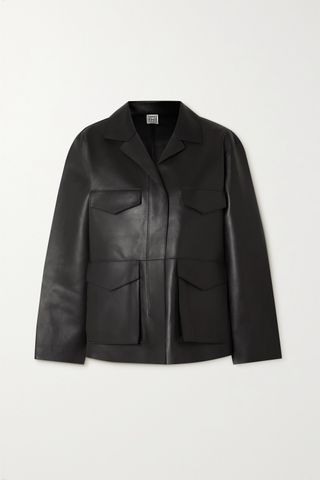Totême + Oversized Leather Jacket