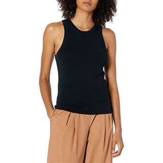 The Drop + Gina Fitted Sleeveless High Neck Cut-In Sweater Tank