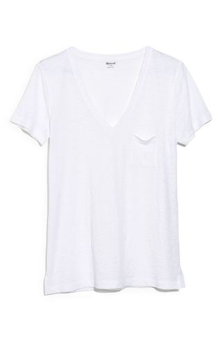 Madewell + Whisper Cotton V-Neck Pocket Tee