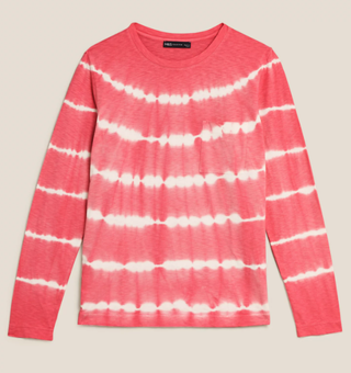 M&S Collection + Pure Cotton Tie Dye Long Sleeve Top