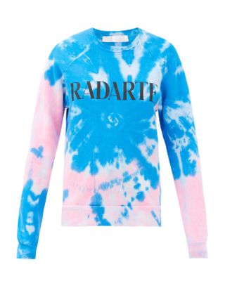 Rodarte + Radarte-print tie-dye cotton-blend sweatshirt