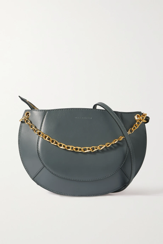 Ulla Johnson + Mira Chain-Embellished Leather Shoulder Bag