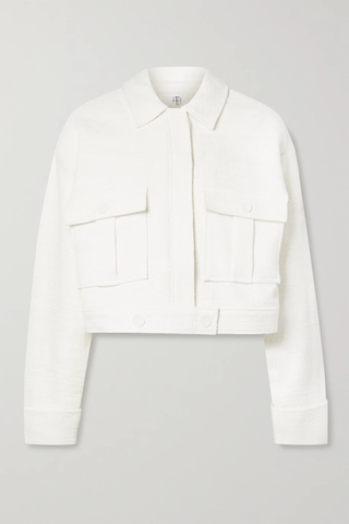 Anine Bing + Adriana Cropped Cotton-Tweed Jacket