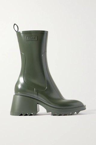 Chloé + Betty Logo-Embossed Rubber Boots