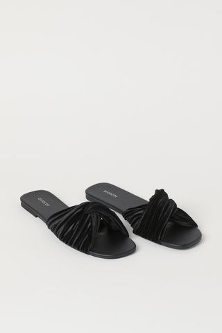 H&M + Velour Slides