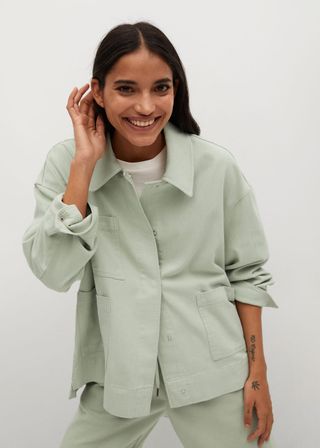 Mango + Pocketed Cotton Jacket