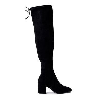 Scoop + Tie Back Block Heel Over the Knee Boots