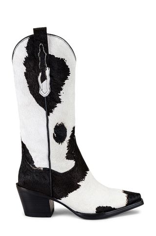 Jeffrey Campbell + Dagget F Boot in Brown White Cow
