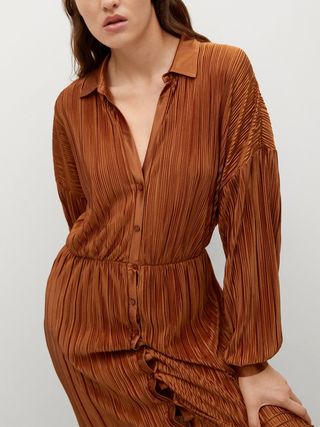 Mango + Textured Midi Dress