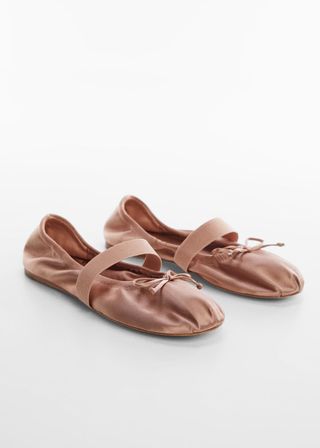 Mango + Elastic Satin Ballerina