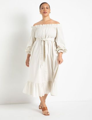 Eloquii + Linen Maxi Day Dress