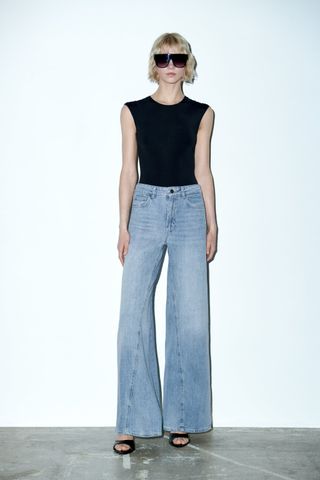 Zara + The Wide Leg Full Length Jeans