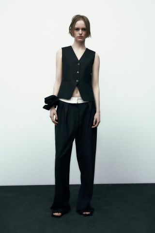 Zara + Full-Length Menswear Style Pants