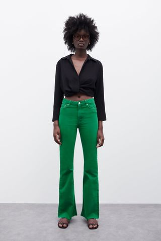 Zara + Skinny Flare Jeans