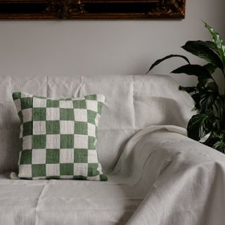 Studio Eldorado + Green Chequered Cushion