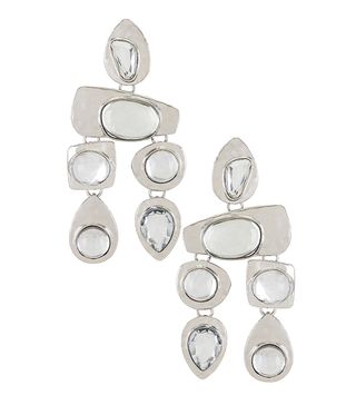 Petit Moments + Stone Earrings in Silver