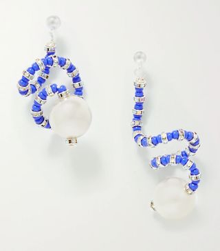Pearl Octopuss.y + Klein Silver-Plated Multi-Stone Earrings