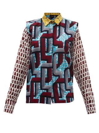 Lisa Folawiyo + The Maze Ankara-Print Cotton Shirt