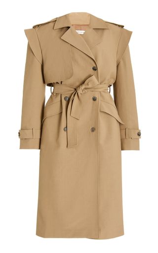 The Mannei + Oversized Cotton-Blend Trench Coat