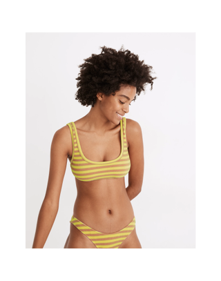 Madewell + Striped Terry Pullover Bikini Top