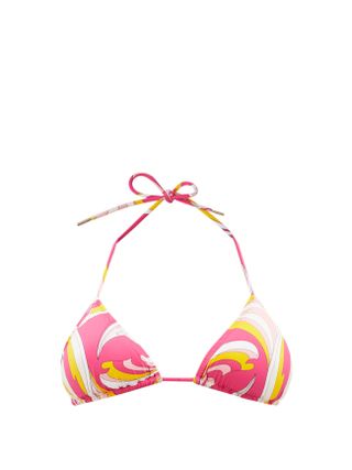 Emilio Pucci + Printed Triangle Bikini Top