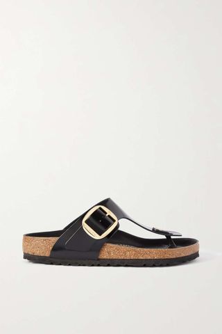 Birkenstock + Gizeh Glossed-Leather Sandals