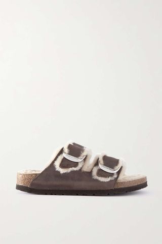 Birkenstock + Arizona Shearling-Lined Suede Sandals