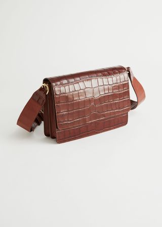 & Other Stories + Patent Leather Croc Embossed Bag