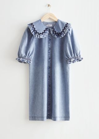 & Other Stories + Frilled Mini Denim Dress