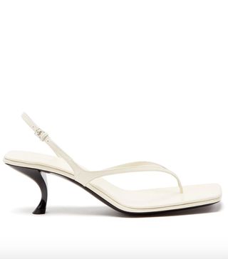The Row + Constance Mid-Heel Leather Sandals