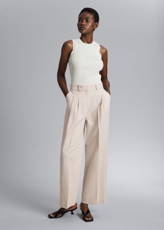 & Other Stories + Tailored High-Waist Trousers