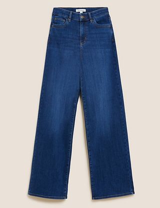 Marks and Spencer + Luxury High Waisted Wide Leg Jeans