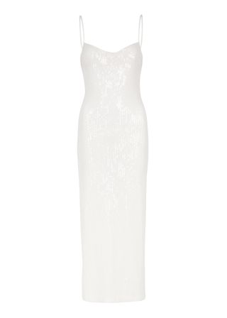 Galvan + Verona White Sequin Dress