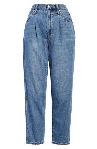 Madewell + Baggy Pleated Tapered Jeans
