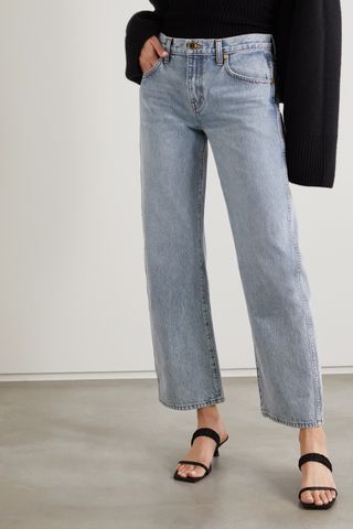 Khaite + Kerrie Mid-Rise Straight-Leg Jeans