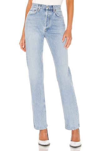 Agolde + Lana Straight Jeans in Riptide