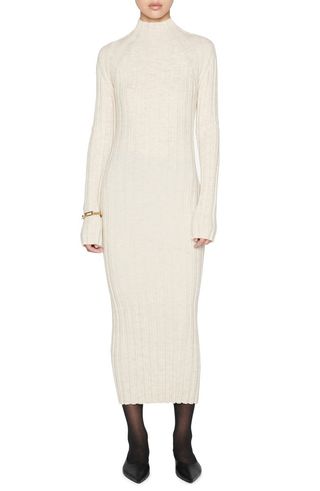 Anine Bing + Shawn Mock Neck Midi Sweater Dress