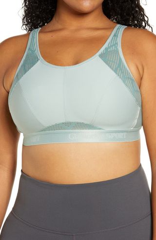 Glamorise + No-Sweat Full Figure Mesh Sports Bra