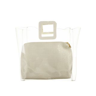 Staud + Leather-Trimmed Shirley Tote
