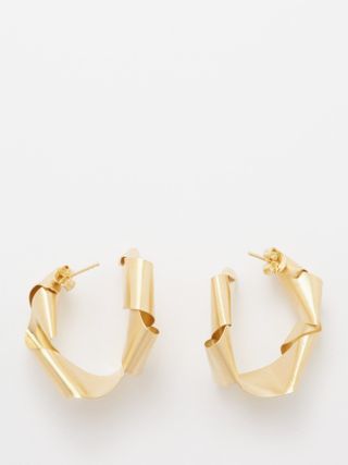 CompletedWorks + Twist Recycled 14kt Gold-Vermeil Hoop Earrings