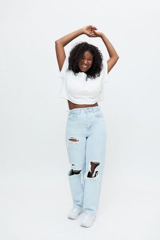 BDG + High-Waisted Baggy Jean in Super Light Wash