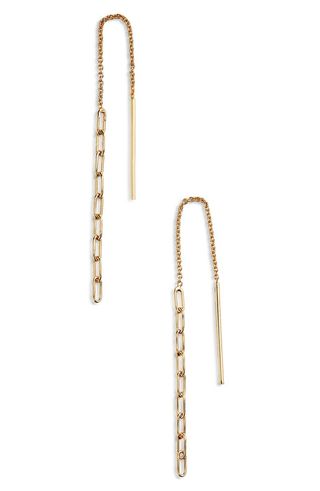 Argento Vivo + Paper Clip Chain Threader Earrings