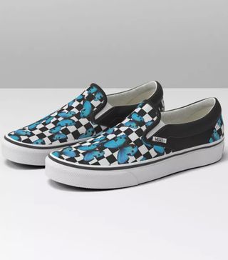Vans + Butterfly Checkerboard Classic Slip-On