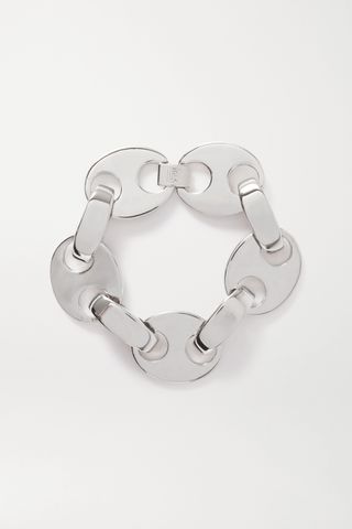 Paco Rabanne + Eight silver-tone bracelet
